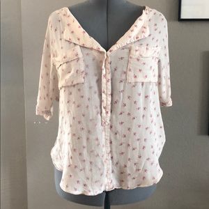 Free people short sleeved blouse med